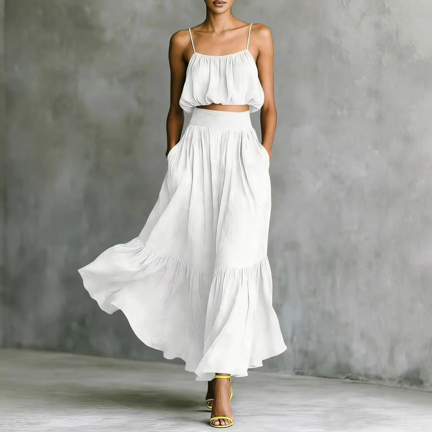 Conjunto Feminino de Verão 2 P - Boho Summer Beach Maxi Dress avaliação e preço