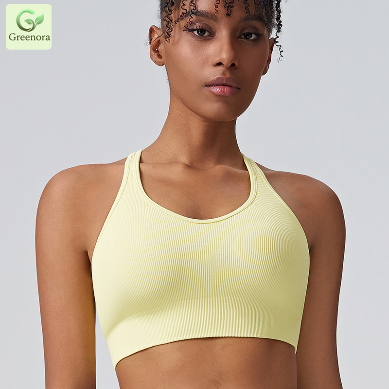Sutiã Esportivo Sem Costura Gr - Seamless Ribbed Workout Tank Top avaliação e preço