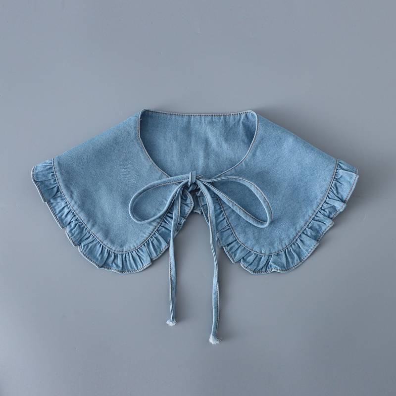 Gola Falsa de Renda em Jeans A - Blouses avaliação e preço
