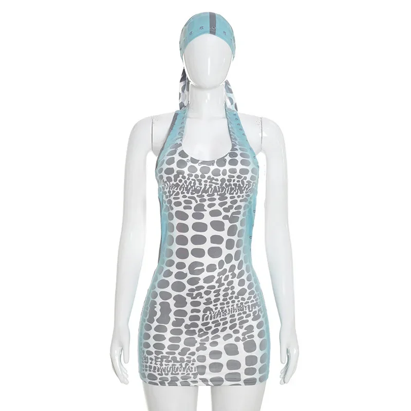 Vestido Mini Sexy com Decote H - Y2K Backless Halter Mini Dress avaliação e preço
