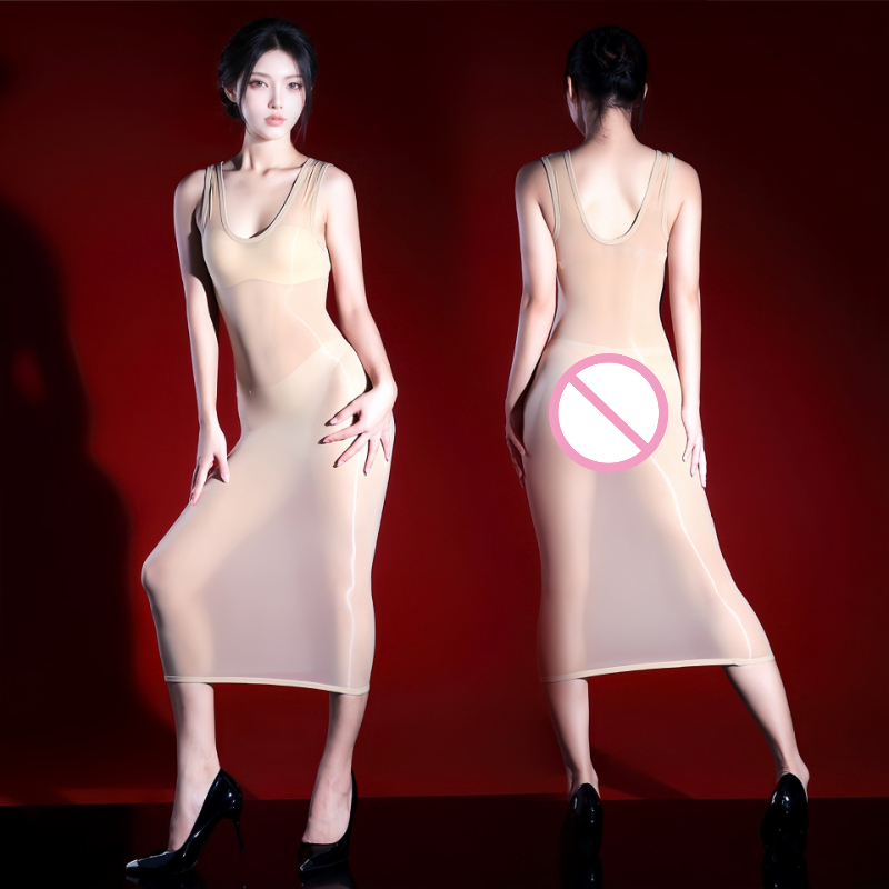 Vestido Sexy Feminino Sem Mang - Sexy Mesh Sheer Bodycon Dress avaliação e preço